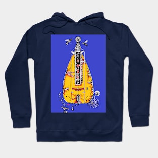 Indigo Insect Hurdy-gurdy Hoodie